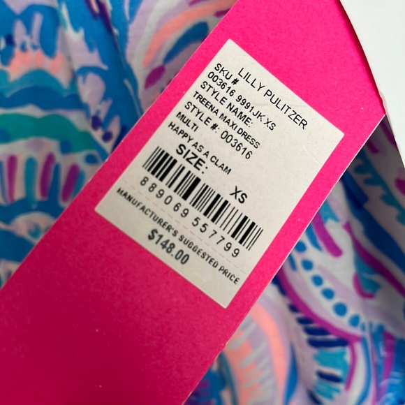 Lilly Pulitzer Pink Blue Treena Maxi Dress, NWT - Picture 6 of 7